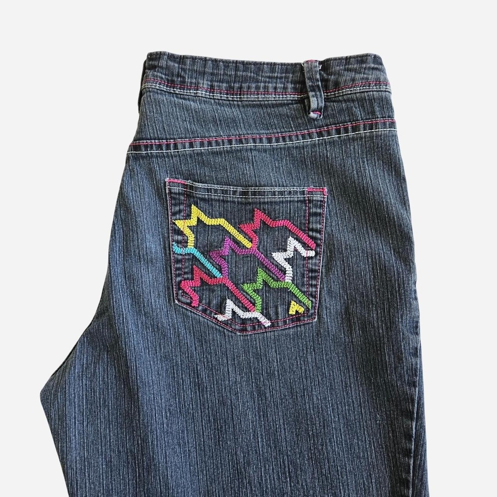 VTG 90's embroidered denim capri pants